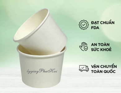 Tô Giấy Trắng 12oz (360ml)